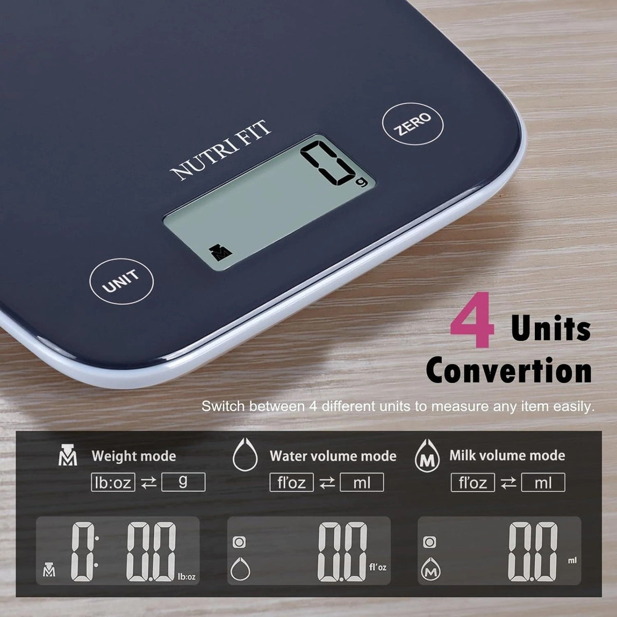 Professional Digital Kitchen Scale, 11 lb Capacity, Precision Measurement in Grams and Ounces (0.1 oz / 1 g)