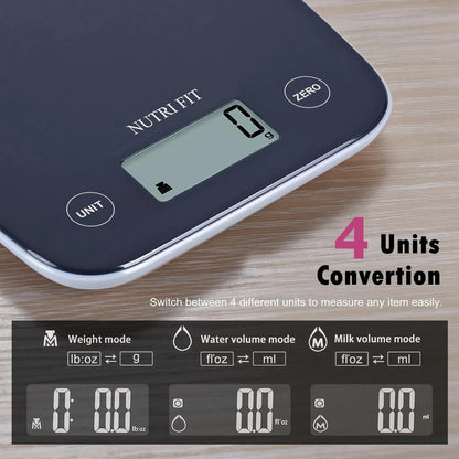 Professional Digital Kitchen Scale, 11 lb Capacity, Precision Measurement in Grams and Ounces (0.1 oz / 1 g)