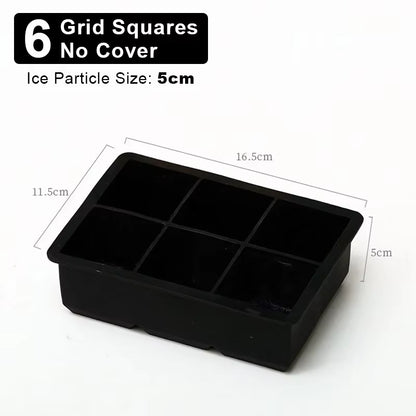 4/6/8/15Grids Silicone Ice Cube Molds Spherical Ice Cube Molds Ice Cream Ice Cube Making Machine Reusable Whiskey Ice Cube Molds