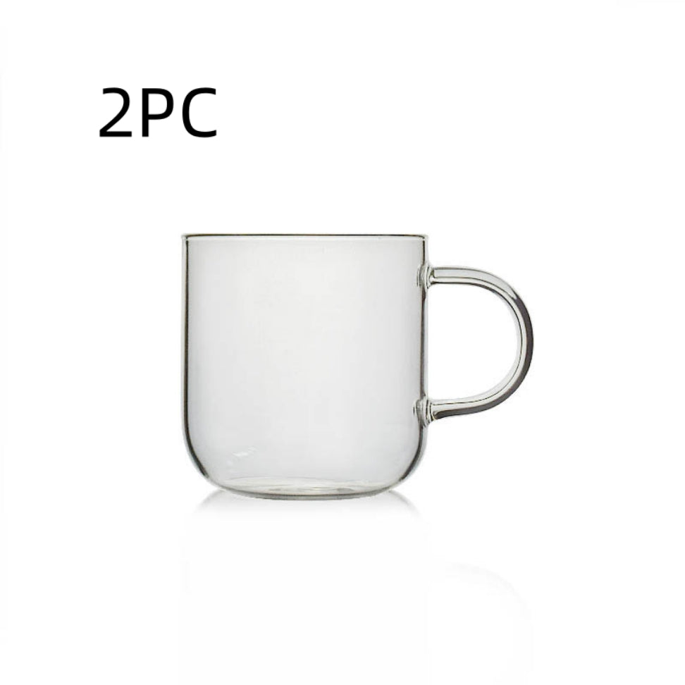 Glass Water Cup Flower Tea Cup Coffee Cup