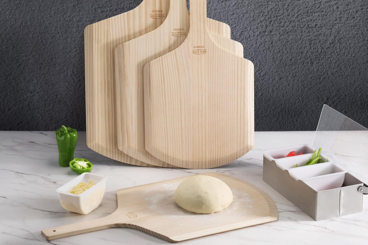 Wooden Pizza Peel, 16" X 14" Pizza Paddle with 8" Handle