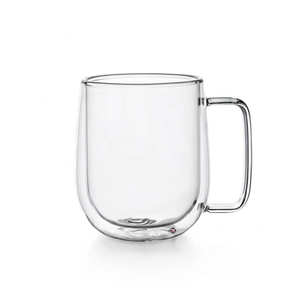 150-350Ml Heat Resistant High Borosilicate Glass Mug Double Wall Glass Coffee Cup with Handle Milk Water Cup Clear Cups Gift
